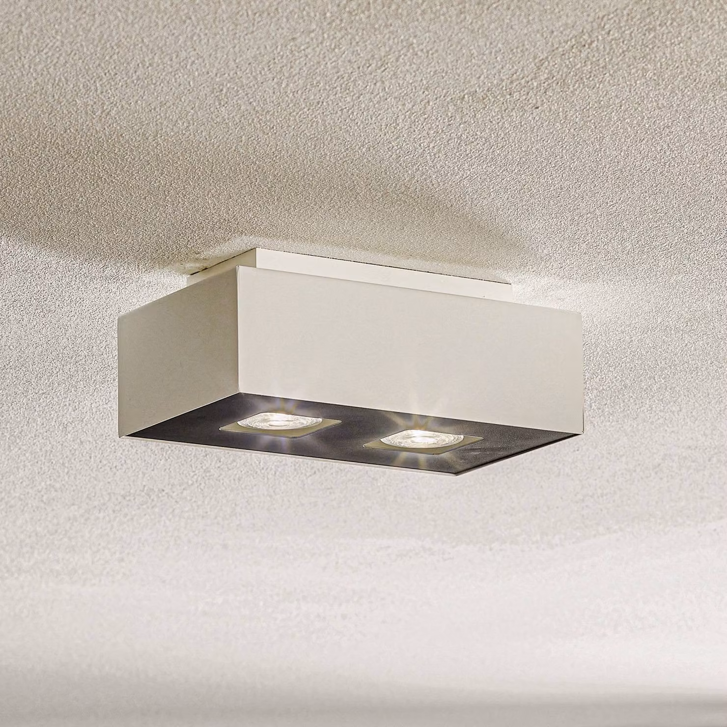 Plafoniera soffitto Kasi SOLLUX LIGHTING, dimmerabile, Nero, Soggiorno / Sala da pranzo, Metallo, Moderno, Plafoniera