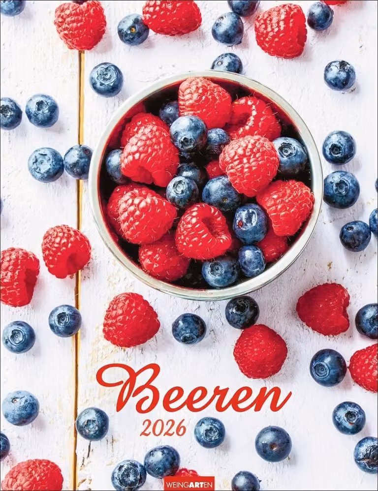 Calendario da parete 2026 - Calendario a tema alimentare, ricco di colori, con immagini di superfood