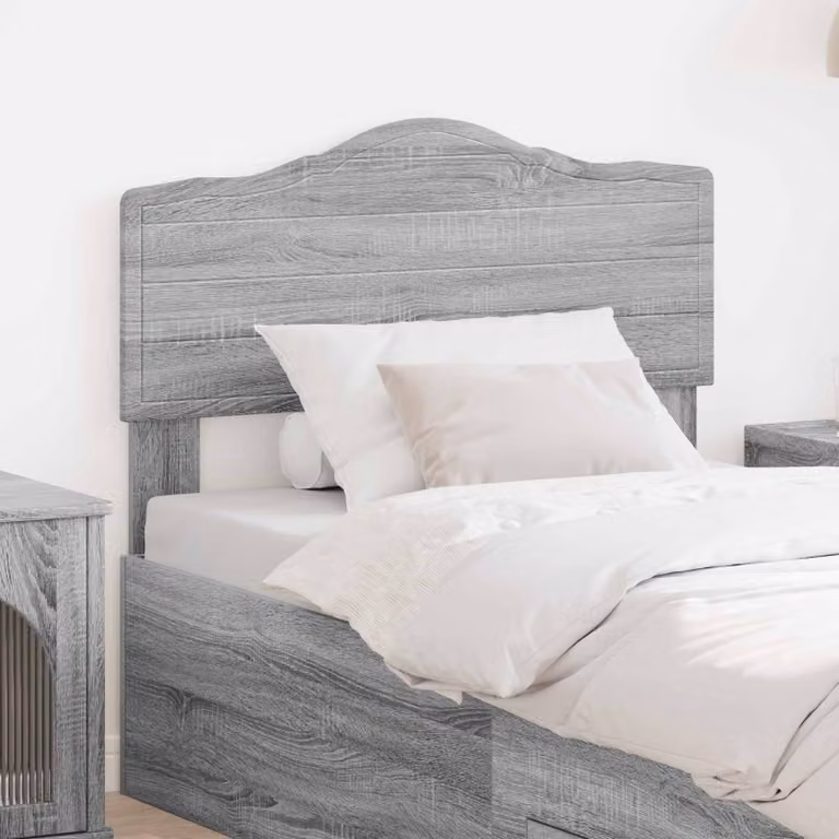 Testiera per letto vidaXL in legno ingegnerizzato grigio Sonoma con design minimalista