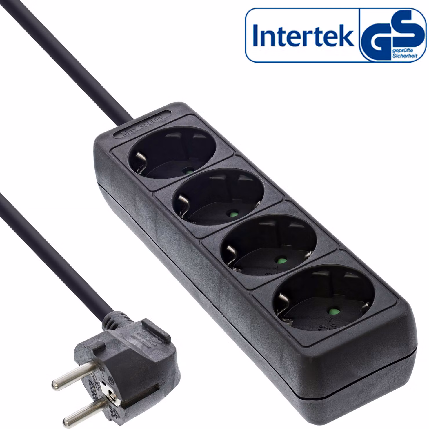 InLine® 16443E Presa multipla InLine®, contatto di terra a 4 vie 3 m, nero