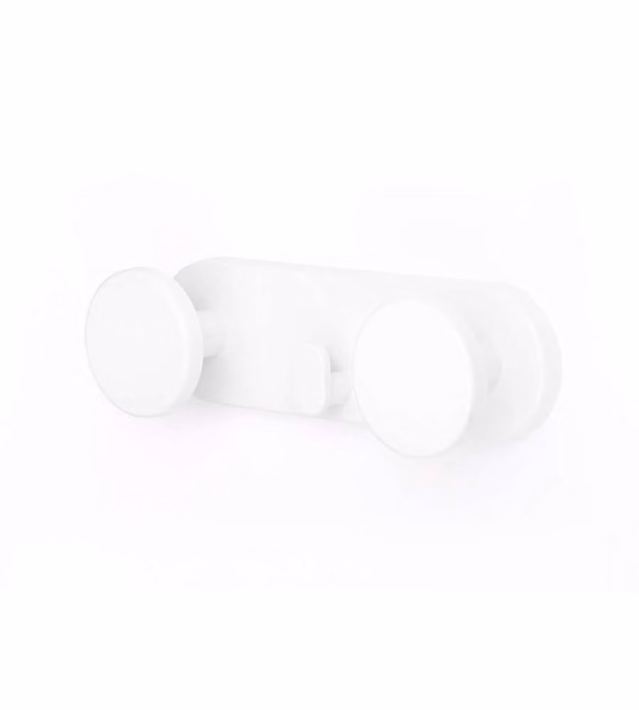 Portabito Tondo 2 Posti Bianco In Plastica