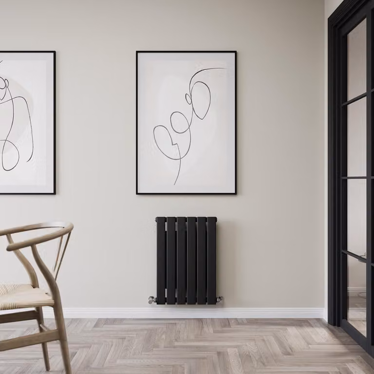 Radiatore Convettore di Design Tipo 11 (Orizzontale) - 600mm x 420mm - Nero - Alpha
