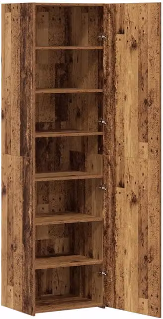 Credenza 2 pz | Madia | Buffet da pranzo | Armadio da pranzo Legno vecchio 50 x 42,5 x 185 cm