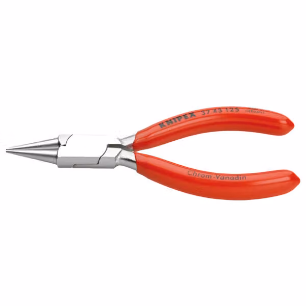 KNIPEX 37 43 125 Pinza per meccanica di precisione con rivestimento in plastica cromato 125 mm