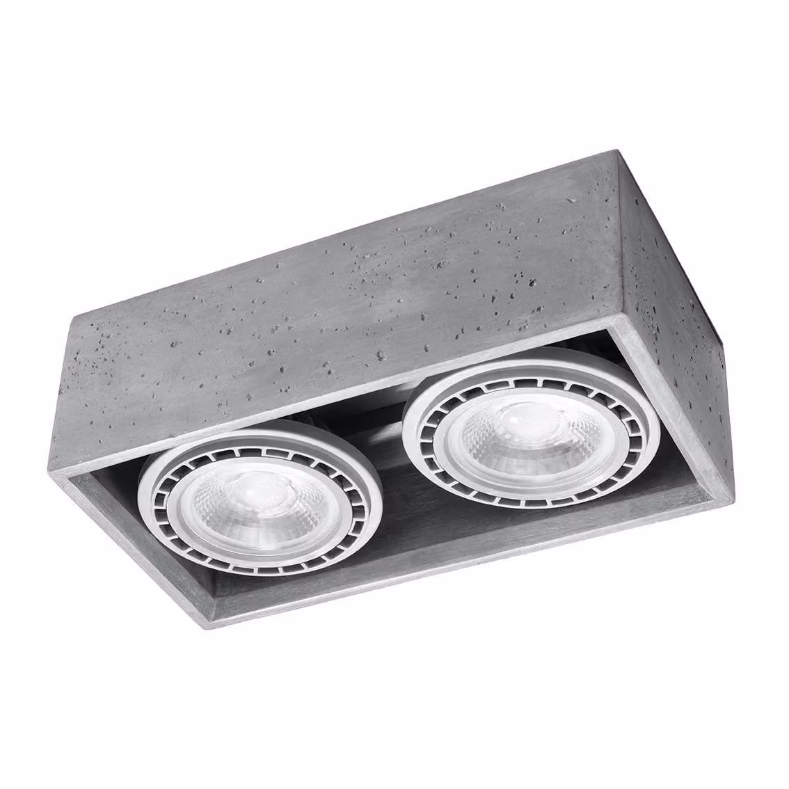 Lampada da soffitto QUATRO 2 in cemento 2xGU10/ES111 10W calcestruzzo 9x14x27cm Sollux Lighting