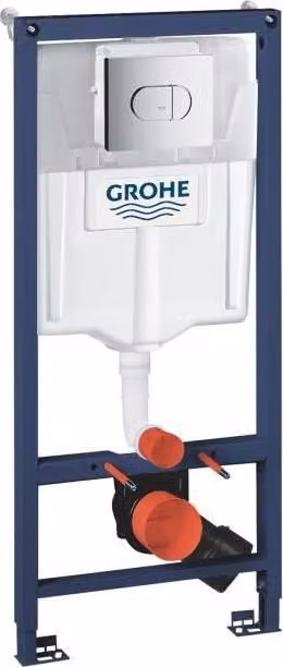 GROHE Solido Elemento da parete per WC 3 in 1, 1,20 m, da incasso, placca di azionamento a doppio pulsante, cassetta di scarico da 6-9 litri
