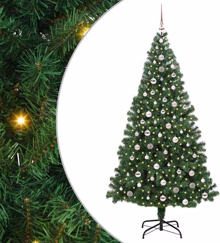 Albero di Natale artificiale con 300 LED Verde 240 cm