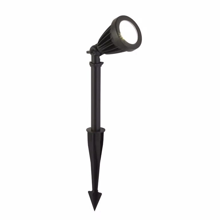Faretto Picchetto Moderno Spikey Alluminio Nero Vetro Trasparente Led 12W 5000K
