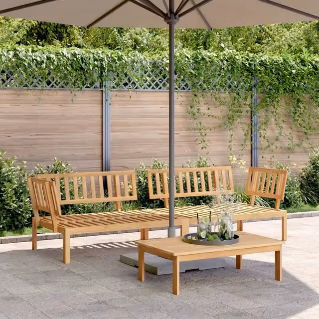 Divani Angolari Pallet da Giardino 2pz Legno Massello di Acacia 3209306