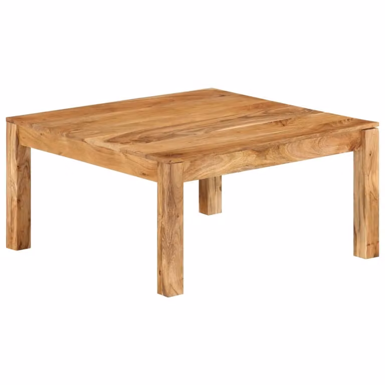Tavolino 80x80x40 cm in legno massiccio di acacia