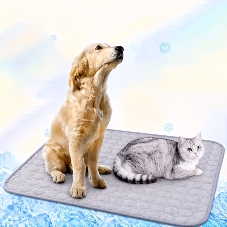 Tappetino refrigerante per cani e gatti, autorigenerante, 40x50 cm, colore grigio