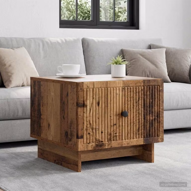 Maison Exclusive - Tavolino da caffè in legno di recupero, 49 x 50 x 40 cm, materiale: legno composito