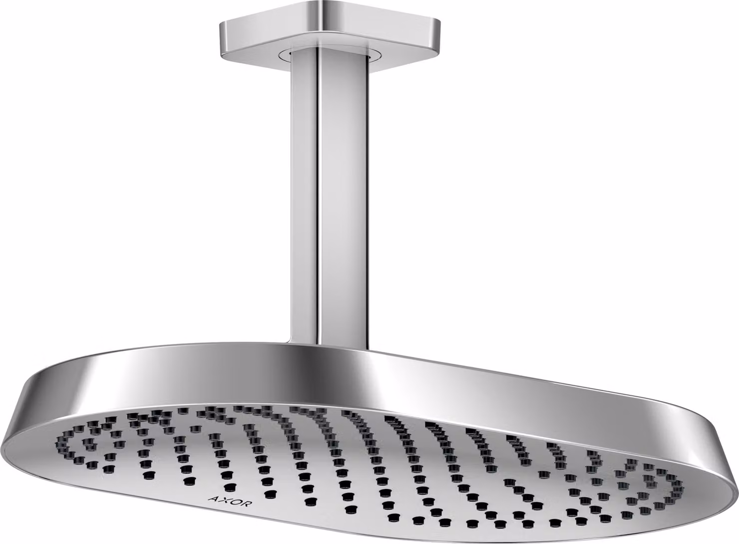 hansgrohe AXOR ShowerSphere Douche de tête 370/220 1jet EcoSmart avec raccordement au plafond, 39761000, 39761000