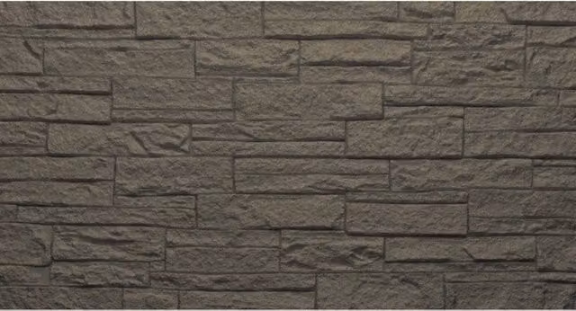 Pannello decorativo Divina Home effetto pietra e mattoni 3D in PVC, set da 12 pezzi per rivestimento murale, Grigio, L: 120 cm, P: 60 cm, H: 2,5 cm