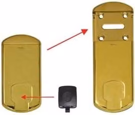 Disec Defender Magnetico Minimag MG220 Serratura per porta in ottone lucido color oro
