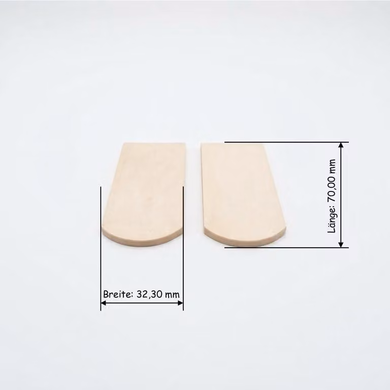 Coperture in legno a scaglie, modello "Biberschwanz", 32,30 mm