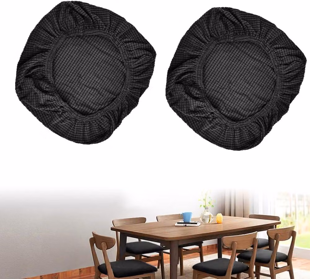 Coprisedie elasticizzati, confezione da 2, adatti a sedie con larghezza da 38 a 50 cm, lavabili, ideali per la sala da pranzo e il giardino