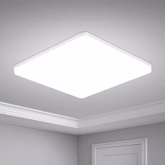 Plafoniere LED moderna per bagno in plastica bianca con luce bianca fredda