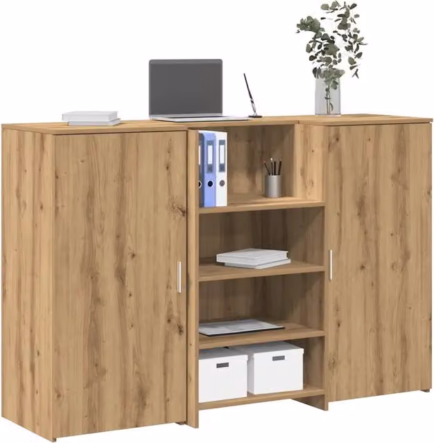 Banco Reception vidaXL in Legno Marrone Opaco L: 155 cm, P: 50 cm, H: 103,5 cm
