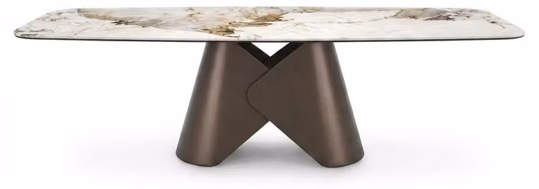 Tavolo da pranzo in metallo e Vetroceramica, comfort, arredamento, design moderno, tendenze