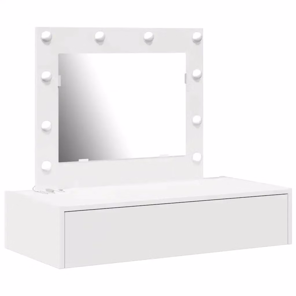 Tavolo da trucco moderno vidaXL in MDF bianco L: 83 cm, P: 40 cm, H: 70 cm – 2
