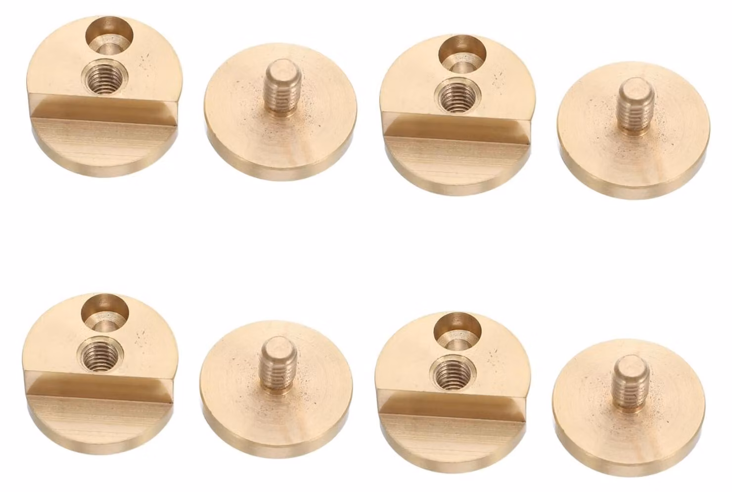 Supporti per specchi, confezione da 4 pezzi - Morsetti in ottone per specchi - Clip di montaggio a parete - Resistenti - Design sicuro - Estetica elegante - Clip per specchi