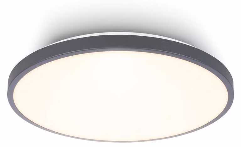 Briloner COMPETO Plafoniera LED, cornice decorativa, luce bianca calda, antracite, Ø33 x 6 cm