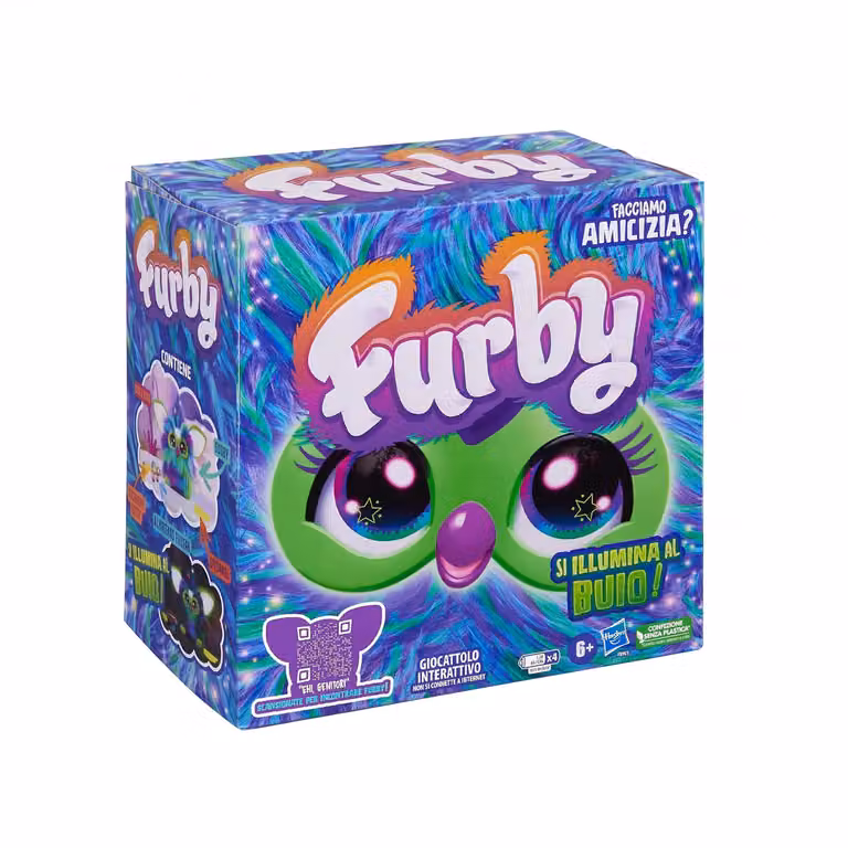 Hasbro Furby Galaxy Peluche Interattivo Multicolore con Suoni e Reazioni Sensoriali