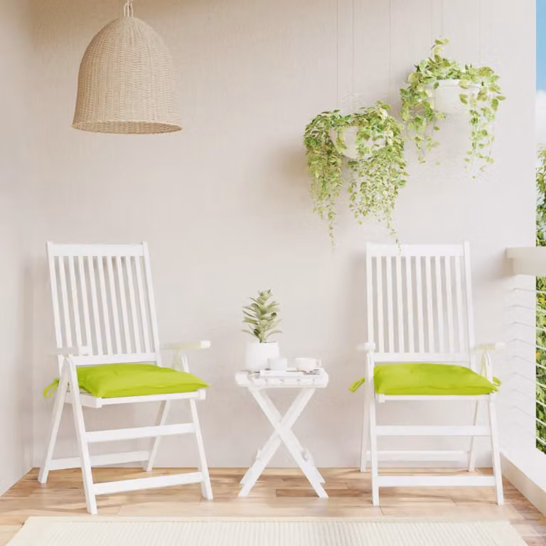 Set di 2 cuscini per pallet vidaXL in tessuto Oxford verde, L 50 x P 50 x H 7 cm