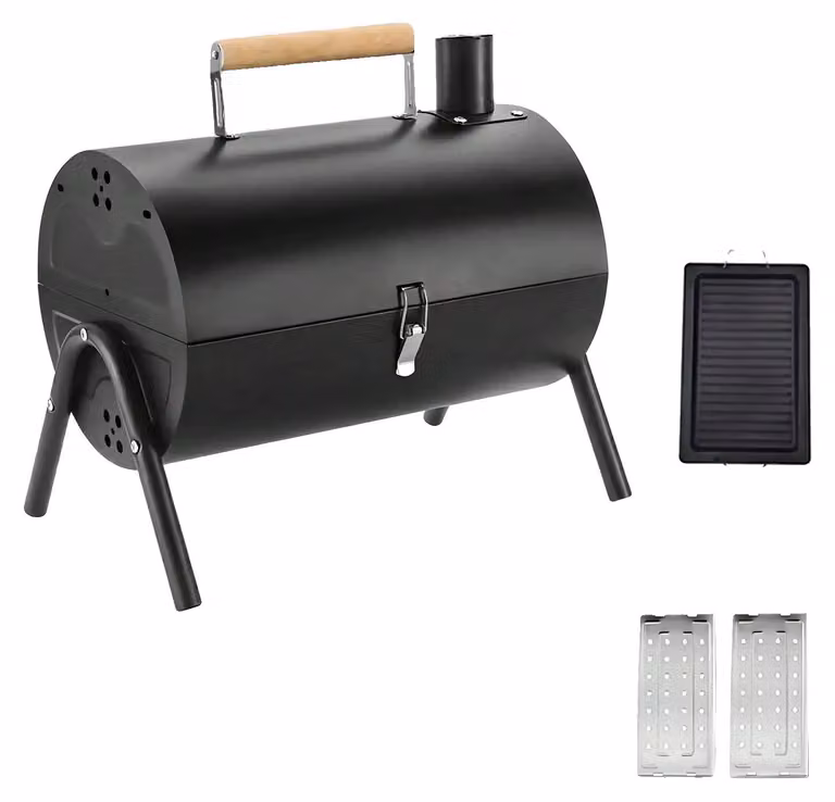 Barbecue a carbone, design leggero, compatto e portatile, colore nero