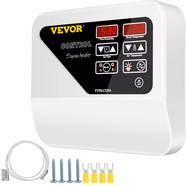 Centralina digitale per saune, adatta a stufe da 3-9 kW, alimentazione 380-415 V, con sensore