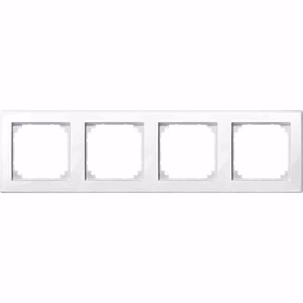 Merten 478419 Cornice di copertura a 4 ingressi Sistema M bianco polare lucido