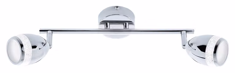 Plafoniere LED lampada da bagno orientabile e girevole 8W cromato IP44 metallo Briloner