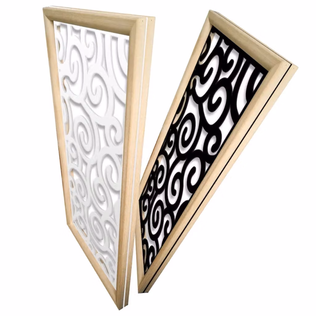 Moduli Decorativi GHIRIGORI Signorbit in Legno e PVC, Colore Nero, L 73 cm x H 148 cm – 2