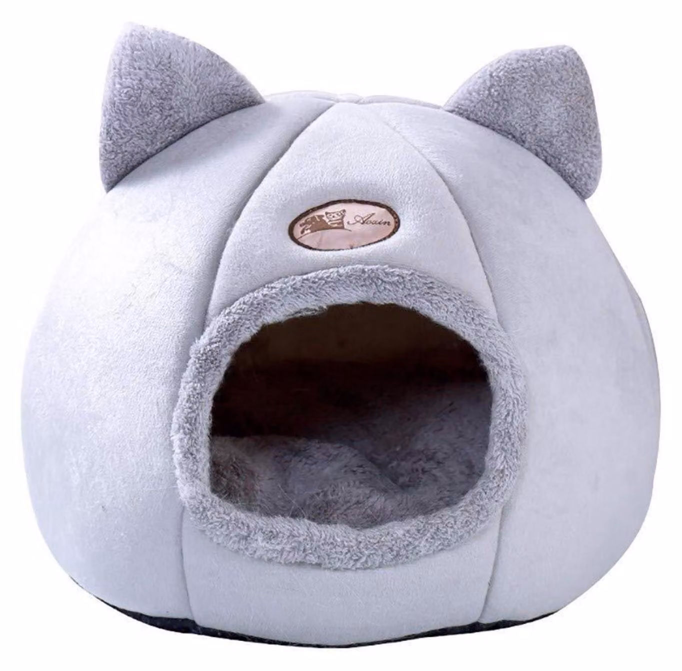 Cuccia per gatti, cuccia per cani, cuscino morbido, grigio, 35 x 35 x 40 cm