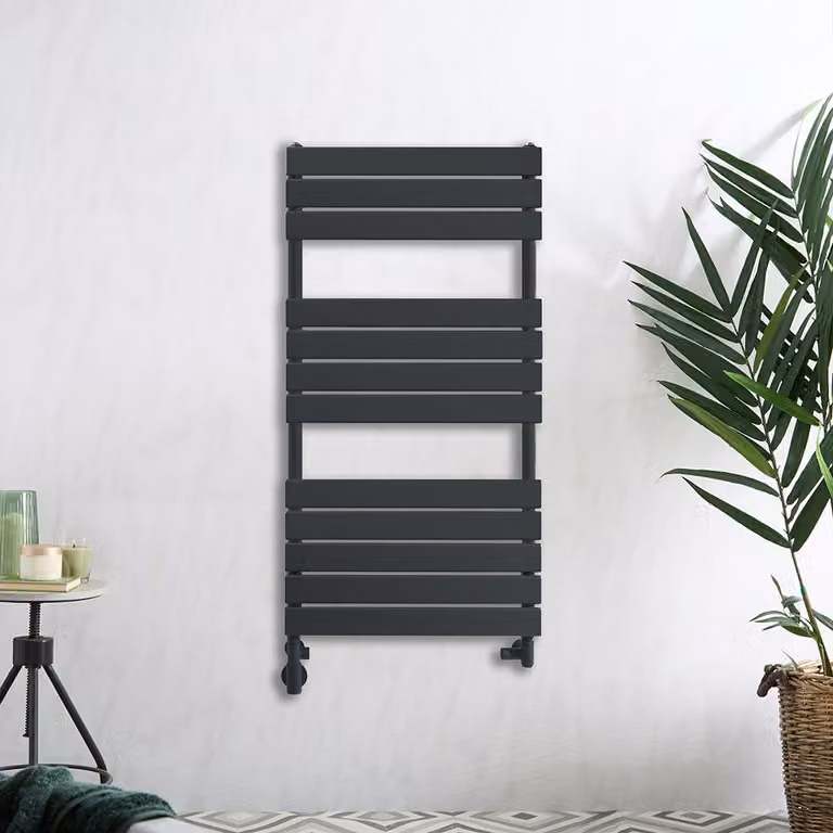 Scaldasalviette Misto di Design Antracite - Scelta di Dimensioni e Copri Cavo