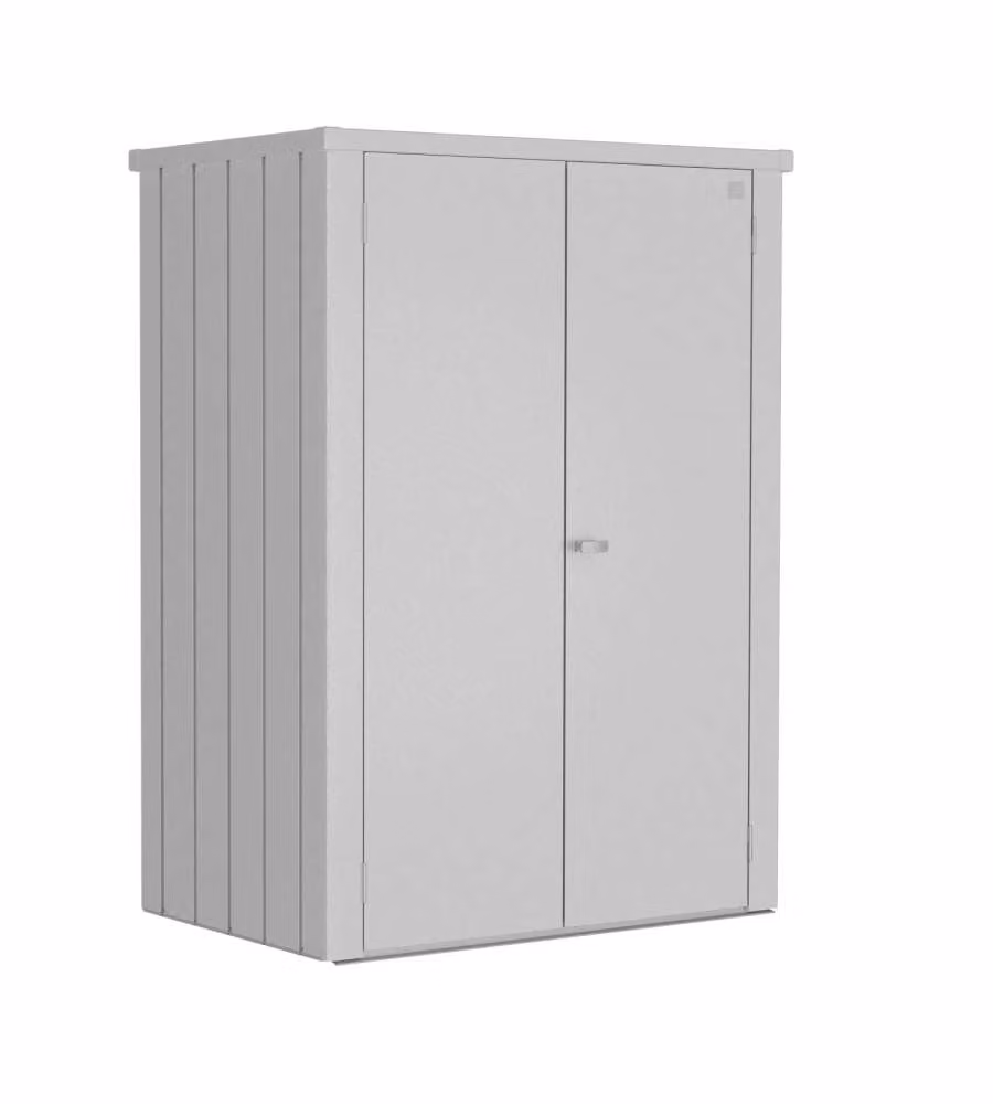 Biohort Armadio da Esterno Romeo Argento Metallizzato 181x132x87 cm