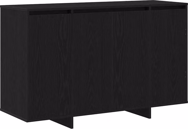 Credenza | Madia | Buffet da pranzo | Armadio da pranzo Rovere nero 120 x 41 x 75 cm Legno multistrato