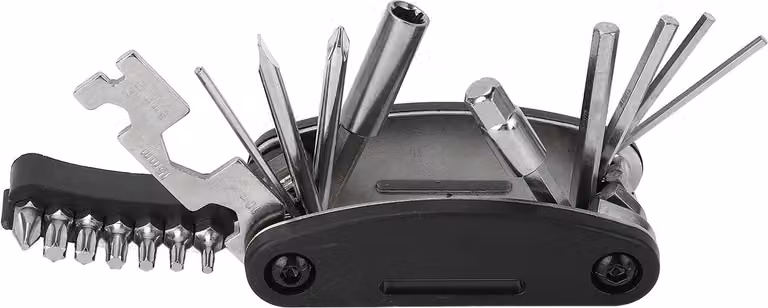 20 in 1 Bicicletta Multitool Professionale Portatile Design Integrato Strumento di riparazione per la manutenzione di emergenza - Viaggi in campeggio Nero