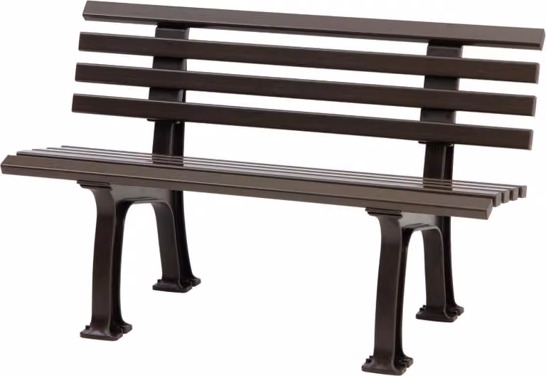 Panchina da giardino Antigua | 2 posti | Marrone | HxLxP 74x120x54cm | Plastica resistente agli agenti atmosferici e ai raggi UV | Panchina da parco Panchina da esterno Balcone da giardino Terrazza