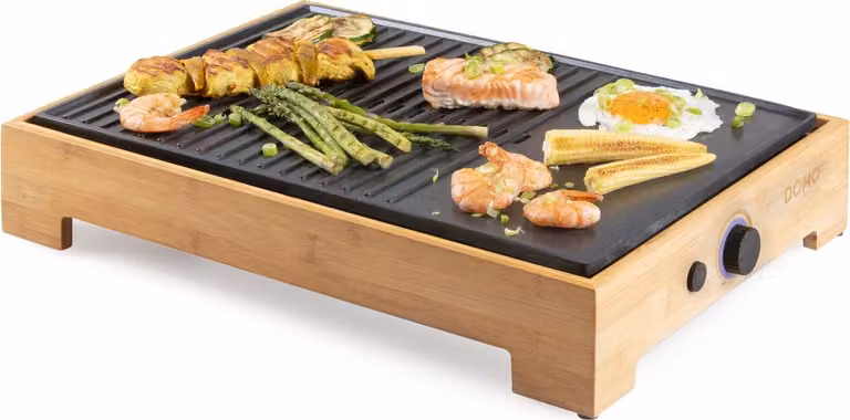 Griglia elettrica da tavolo Plancha - stile bambù - DOMO DO9271G