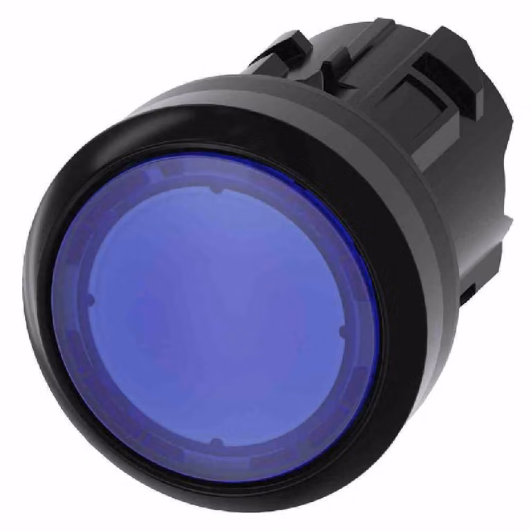 Attuatore a pulsante Siemens piatto, anello anteriore plastica Blu SIRIUS ACT 3SU1001-0AB50-0AA0 1 pz