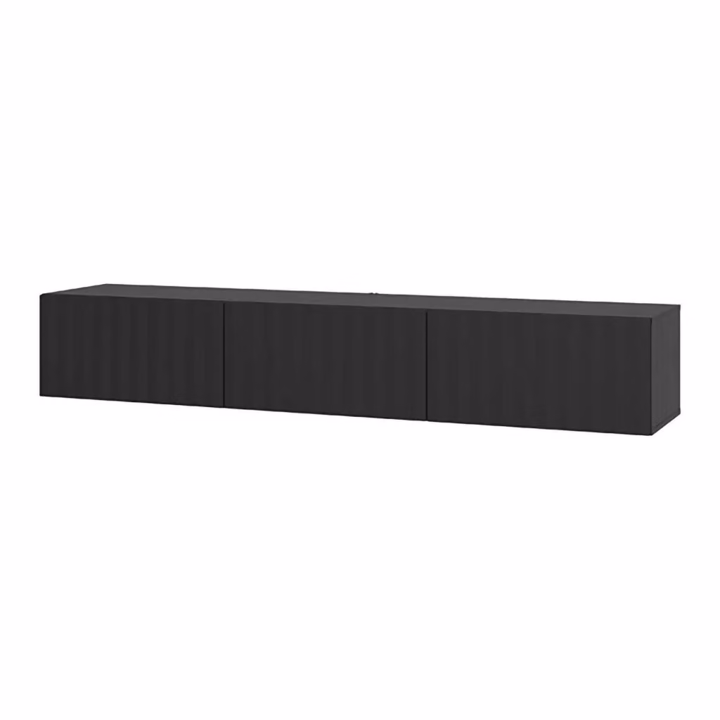 Mobile porta TV Fossa DMORA con un ripiano, moderno, nero e antracite, L/P/H: 192 x 42 x 32 cm – 2