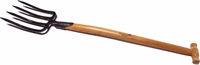 Forcella di scavo con morsetto per binari, lama a punta, lunghezza lama 260 mm, lunghezza totale 1140 mm