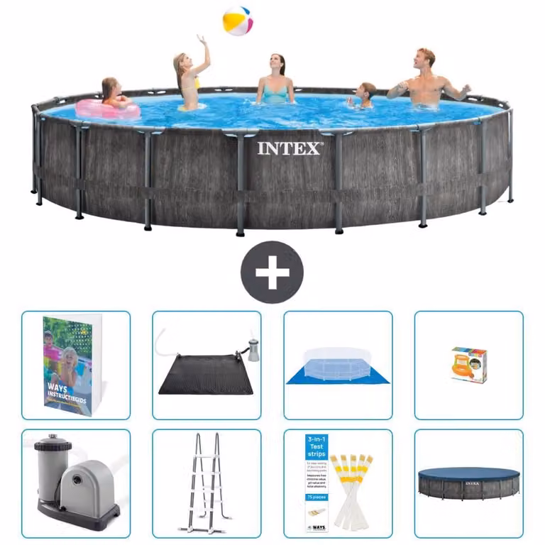 Struttura per piscina a forma di prisma - 549x122 cm - composta da 7 elementi - modello S559