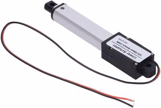 Attuatore lineare da 50 mm di corsa - Silenzioso - Interruttori di fine corsa integrati - Tecnologia di metallurgia delle polveri - Tensione di ingresso 12V - Durata elevata