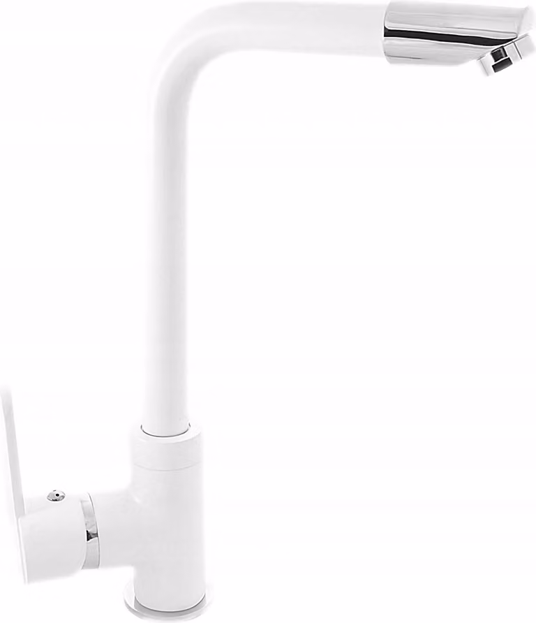 Granitan - Miscelatore cucina - Rubinetto cucina altezza 31 cm - Miscelatore lavello bianco - MOVE