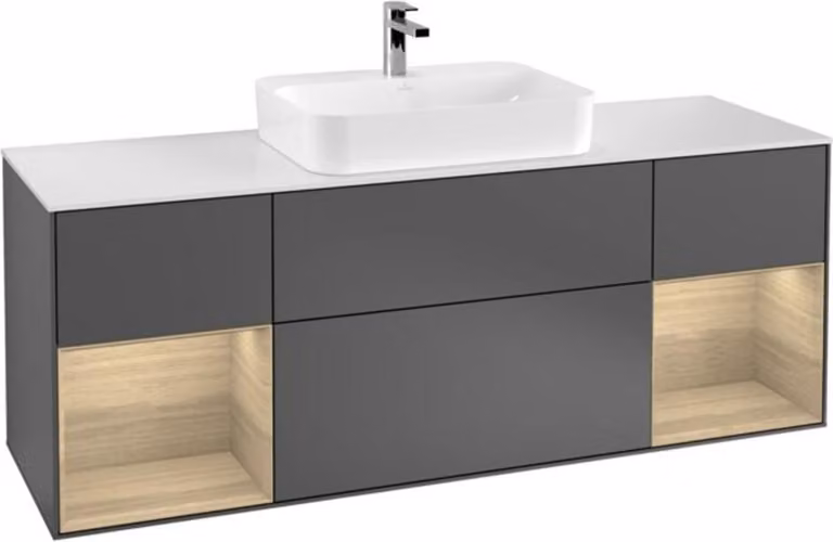Mobiletto V&B Finion 160x60, Pl wh. m, Reg Oa ven, Anthrac. m