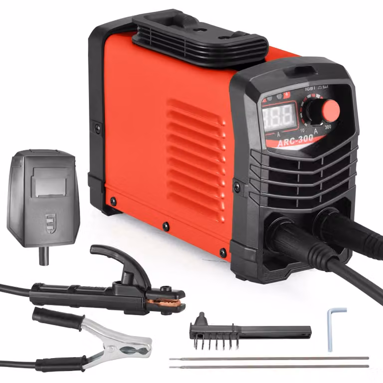 Saldatrice ARC MMA, 300A, tecnologia IGBT, 220V, modello europeo (rosso)