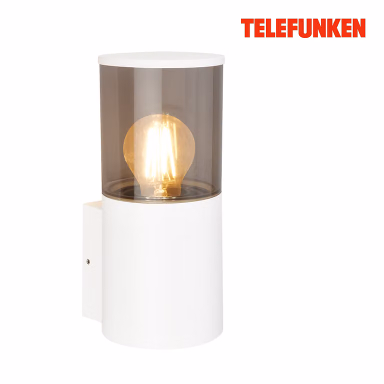 Lampada da parete Telefunken LED, protezione dagli spruzzi d'acqua e dalla polvere, On/Off